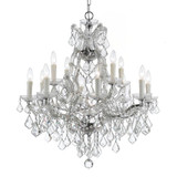 Maria Theresa Chandelier - Polished Chrome, Swarovski Strass Crystal 30"H