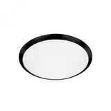 Malta 12-in Black LED Flush Mount