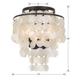 Brielle Flush Mount - Dark Bronze 16"H