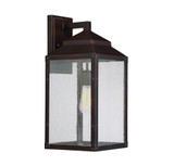Brennan Outdoor Wall Lantern, 1-Light, English Bronze with Gold, Glass Shade, 17.75"H (5-344-213 1K18G)