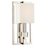 Dixon Wall Sconce - Polished Nickel, Crystal Cubes 15"H