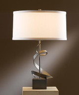 Gallery Table Lamp, 1-Light, Natural Iron, Flax Shade, 22.9"H (273030-SKT-20-SE1695 303EFT)