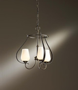 Flora Chandelier, 3-Light, Dark Smoke, Opal and Seeded Glass, 19.4"W (103047-SKT-07-ZS0354 3958U6)