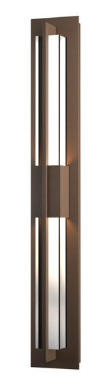 Double Axis Outdoor Wall Sconce, 1-Light, LED, Coastal Bronze, Clear Glass, 38"H (306425-LED-75-ZM0333 3WAUMW)