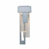 Rainfall Outdoor Left Wall Sconce, 1-Light, LED, Coastal Burnished Steel, Seeded Clear Glass, 19"H (302531-LED-LFT-78-II0597 467ZZU)