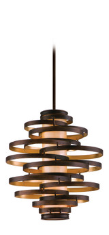 Vertigo Pendant 3-Light Bronze And Gold Leaf