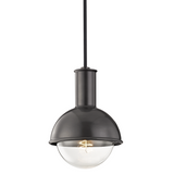 Riley Pendant, 1-Light, Old Bronze, Old Bronze Steel Shade, 9.5"H (H111701-OB 608Q9UW)