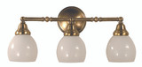 Sheraton Wall Sconce, 3-Light, Polished Brass, 9.5"H (2429 PB VC8X)