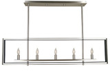 Symmetry Island Chandelier, 5-Light, Nickel, 40"W (4869 PN/MBLACK 9Q95U)