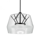 Deco 18-in Clear/Black LED Pendant