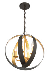 Luna Mini Chandelier - English Bronze, Antique Gold 18"H
