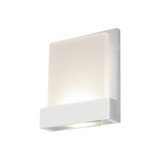 Guide Wall Sconce, LED, White, Frosted Glass, 7"H (WS33407-WH 48LZM)