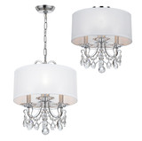 Othello Mini Chandelier - Polished Chrome, Swarovski Strass Crystal 17"H