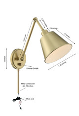 Mitchell Task Light - Aged Brass 30"H