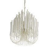Tilda Chandelier, 5-Light, Whitewashed Wood, White Iron, 21"W (89559 32KJL)