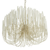 Tilda Large Chandelier, 6-Light, Whitewashed Wood, White Iron, 36"W (89100 3FMAX)