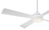 Aluma Ceiling Fan, 4-Blade, 1-Light, LED, Flat White, Flat White Blades, 52"W (F521L-WHF HM0U)
