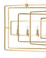 Currey and Company Metro Rectangular Chandelier 