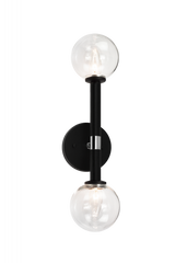 Stellar Wall Sconce, 2-Light, Black, 18"H (W75302BKCL 305XL0A)