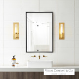 Visual Comfort & Co. Modern Collection Linger Wall Sconce, 1-Light, LED, Brass, Natural Brass, 15.3"H (700WSLNG1NB-LED930 70P9E50) 