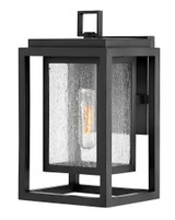 Republic Outdoor Wall Lantern, 1-Light, Black, 12"H (1000BK 9Q0QU)