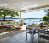 Aluma Ceiling Fan, 4-Blade, 1-Light, LED, Flat White, Flat White Blades, 52"W (F523L-WHF HM0Z)