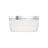 Visual Comfort & Co. Modern Collection Boxie Large Flush Mount, 1-Light, LED, Chrome, 9"W  (700BXLC-LED 703TCWG) 