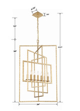 Capri Chandelier - Antique Gold 38"H