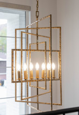 Capri Chandelier - Antique Gold 38"H