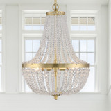 Rylee Mini Chandelier - Antique Gold 19"H, Crystorama (603-GA 2KYNR)