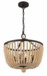 Rylee Mini Chandelier - Forged Bronze 18"H