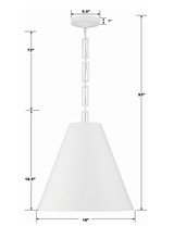 Alston Chandelier - Matte White, Antique Gold 18.5"H