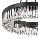 Alister Chandelier - Charcoal Bronze, Hand Cut Crystal 30"H