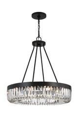 Alister Chandelier - Charcoal Bronze, Hand Cut Crystal 30"H