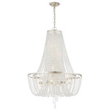 Arcadia Chandelier - Antique Silver, Hand Cut Crystal 36.5"H