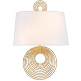 Crystorama Doral Wall Sconce - Renaissance Gold 14"H 