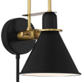 Crystorama Medford Wall Sconce - Matte Black 14"H 