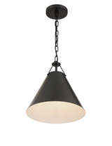 Xavier Mini Pendant - Matte Black 12"H