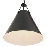 Xavier Mini Pendant - Matte Black 12"H