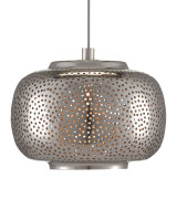 Pepper Round 15-Light Multi-Drop Pendant, 15-Light, Painted Silver, Nickel, 21"W, Currey and Company (9000-0691 VGYW)