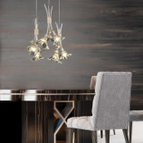 Azu Pendant, Round, 6-Light, Gold, 22"W (916540-2ST NLYG)