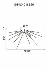 CWI Lighting Savannah 8 Light Flush Mount 