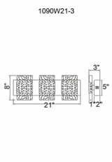 CWI Lighting Carolina Wall Sconce, LED, Gold Leaf, 8"H (1090W21-3-620 3069JFE) 