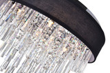 Franca Drum Shade Flush Mount, 8-Light, Chrome, 22"W (5523C22C (Black) 30609LD)