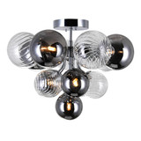 CWI Lighting Pallocino Flush Mount, 6-Light, Chrome, 16"W (1205C16-6-601 3069LG0) 