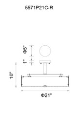 CWI Lighting Lucie Drum Shade 5 Light Chandelier 