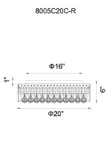 CWI Lighting Colosseum 8 Light Flush Mount 