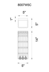 Colosseum Bathroom Wall Sconce, 2-Light, Chrome, 14"H (8007W5C 3060JDA)