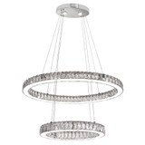 Florence Chandelier, LED, Chrome, 27"W (5635P27ST-2O (Clear) 3063L0Z)