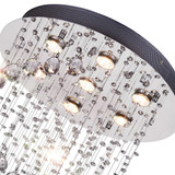 CWI Lighting Spiral Flush Mount, 7-Light, Chrome, 20"W (6603C20C(H:59) 3066HRR) 